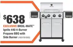 Home Depot BROIL-MATE Ignite 440 4-Burner Propane BBQ with Side Burner offer