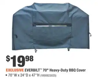 Home Depot EVERBILT 70 Heavy-Duty BBQ Cover offer