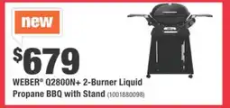 Home Depot WEBER Q2800N+ 2-Burner Liquid Propane BBQ with Stand offer