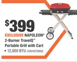 Home Depot NAPOLEON 2-Burner TravelQ Portable Grill with Cart offer