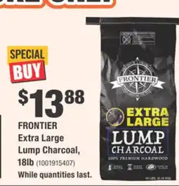 Home Depot FRONTIER Extra Large Lump Charcoal offer