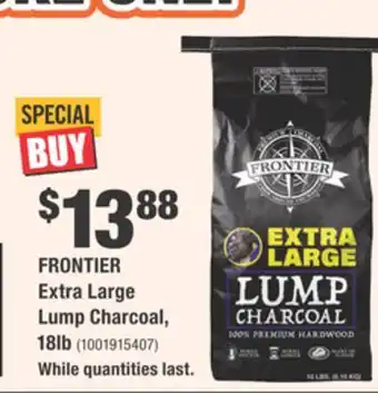 Home Depot FRONTIER Extra Large Lump Charcoal offer