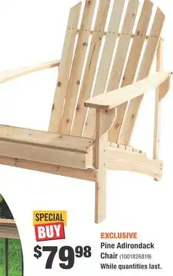 Home Depot Pine Adirondack Chair offer