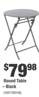 Home Depot Round Table – Black offer