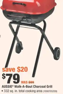 Home Depot AUSSIE Walk-A-Bout Charcoal Grill offer