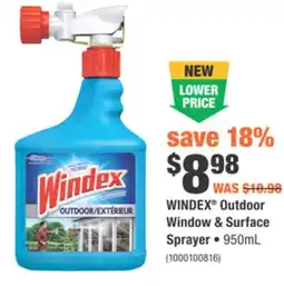 Home Depot WINDEX Outdoor Window & Surface Sprayer offer