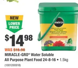 Home Depot MIRACLE-GRO Water Soluble All Purpose Plant Food 24-8-16 offer