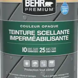 Home Depot BEHR PREMIUM Solid Colour Waterproofing Stain & Sealer offer