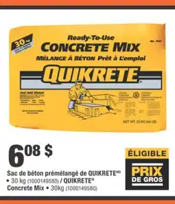 Home Depot QUIKRETE Concrete Mix offer