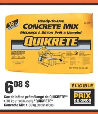 Home Depot QUIKRETE Concrete Mix offer
