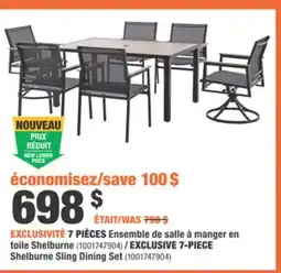 Home Depot HAMPTON BAY 7 -PIECE Shelburne Sling Dining Set offer