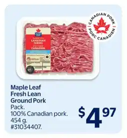 Walmart Maple Leaf Fresh Lean Ground Pork offer