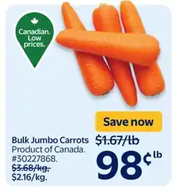 Walmart Bulk Jumbo Carrots offer