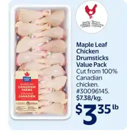 Walmart Maple Leaf Chicken Drumsticks Value Pack offer