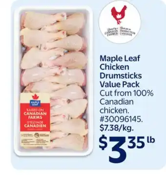 Walmart Maple Leaf Chicken Drumsticks Value Pack offer