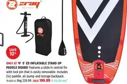 Canadian Tire 9´ E9 INFLATABLE STAND UP ONLY AT PADDLE BOARD offer