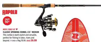Canadian Tire CLASSIC SPINNING COMBO, 6´6˝ MEDIUM offer