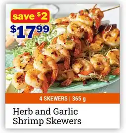 M & M Food Market Herb and Garlic Shrimp Skewers offer