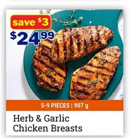 M & M Food Market Herb & Garlic Chicken Breasts offer