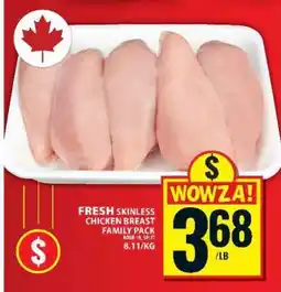Food Basics FRESH SKINLESS CHICKEN BREAST FAMILY PACK offer