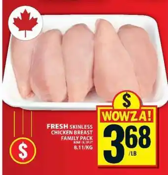 Food Basics FRESH SKINLESS CHICKEN BREAST FAMILY PACK offer