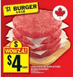 Food Basics Lean Ground Beef & Pork Blend Burgers offer