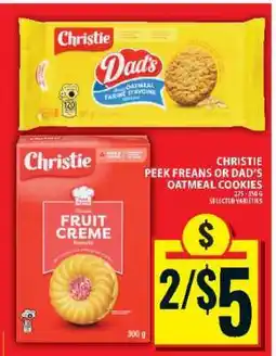 Food Basics CHRISTIE PEEK FREANS OR DAD’S OATMEAL COOKIES offer