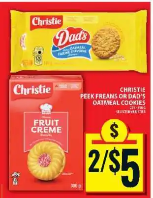 Food Basics CHRISTIE PEEK FREANS OR DAD’S OATMEAL COOKIES offer