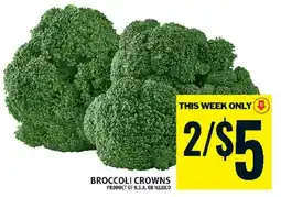 Food Basics BROCCOLI CROWNS offer
