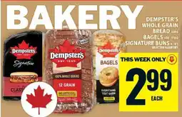 Food Basics Dempster's Whole Grain Bread, Bagels, Signature Buns offer
