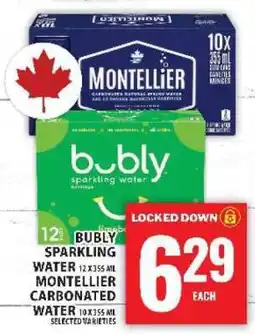 Food Basics Bubly Sparkling Water & Montellier Carbonated Water offer