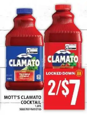 Food Basics MOTT’S CLAMATO COCKTAIL offer
