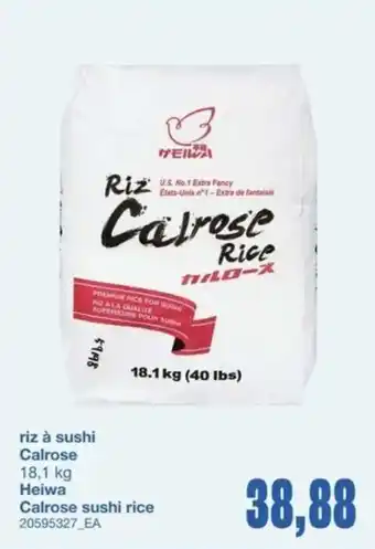 Wholesale Club Heiwa Calrose sushi rice offer