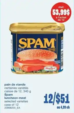 Wholesale Club Spam luncheon meat offer