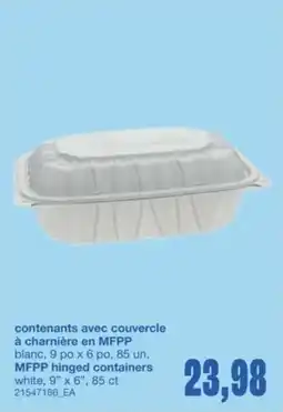 Wholesale Club MFPP hinged containers offer