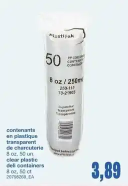 Wholesale Club Clear plastic deli containers offer