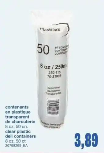 Wholesale Club Clear plastic deli containers offer