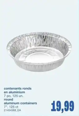 Wholesale Club Round Aluminum Containers offer