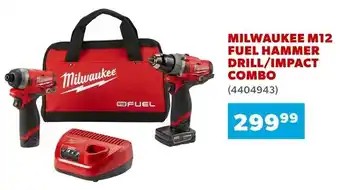 Co-op Milwaukee m12 fuel hammer drill/impact combo offer