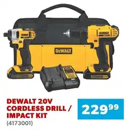 Co-op Dewalt 20v cordless drill/ impact kit offer