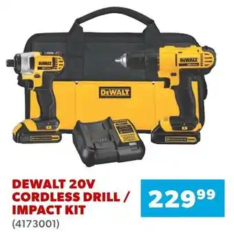 Co-op Dewalt 20v cordless drill/ impact kit offer