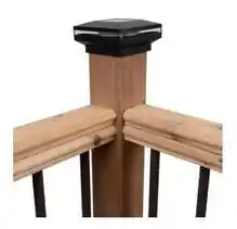 Co-op Solar post cap light, black offer