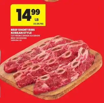 Real Canadian Superstore Beef short ribs korean style offer