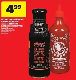 Real Canadian Superstore Flying goose brand sriracha sauce or teriyaki experience teriyaki sauce offer