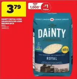 Real Canadian Superstore Dainty royal long grain rice or long brown rice offer