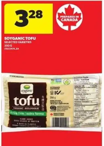 Real Canadian Superstore Soyganic tofu offer
