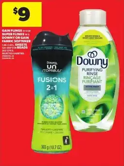 Real Canadian Superstore Gain flings or super flings, downy or gain fabric softener, sheets or breads offer