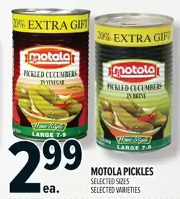 Metro Motola pickles offer