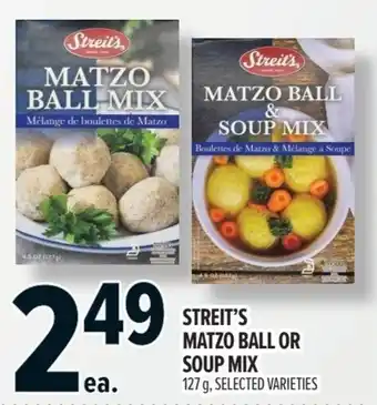 Metro Streit's matzo ball or soup mix offer