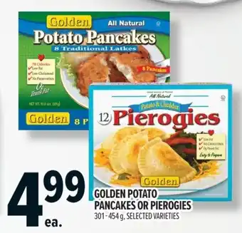 Metro Golden potato pancakes or pierogies offer